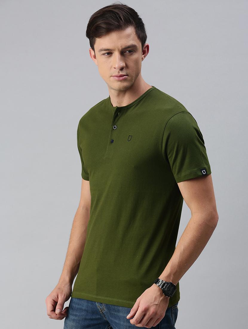 olive green solid t-shirt - 17872009 - Zoom Image - 1