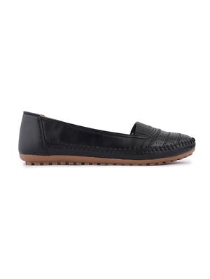 black pu slip on ballerina - 17872361 - Standard Image - 2