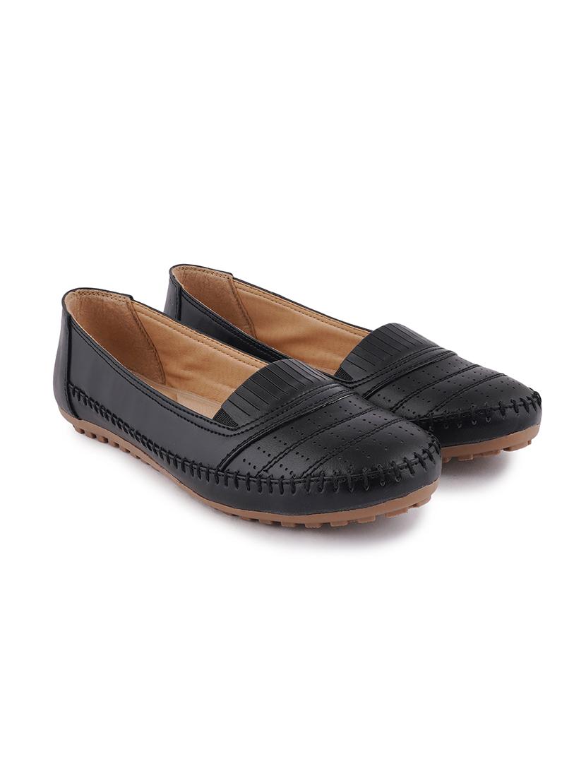black pu slip on ballerina - 17872361 - Zoom Image - 4