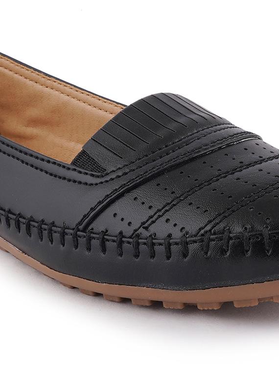 black pu slip on ballerina - 17872361 - Zoom Image - 7