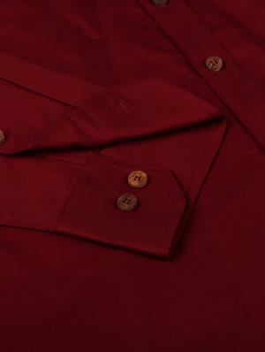 maroon solid casual shirt - 17872531 - Standard Image - 6