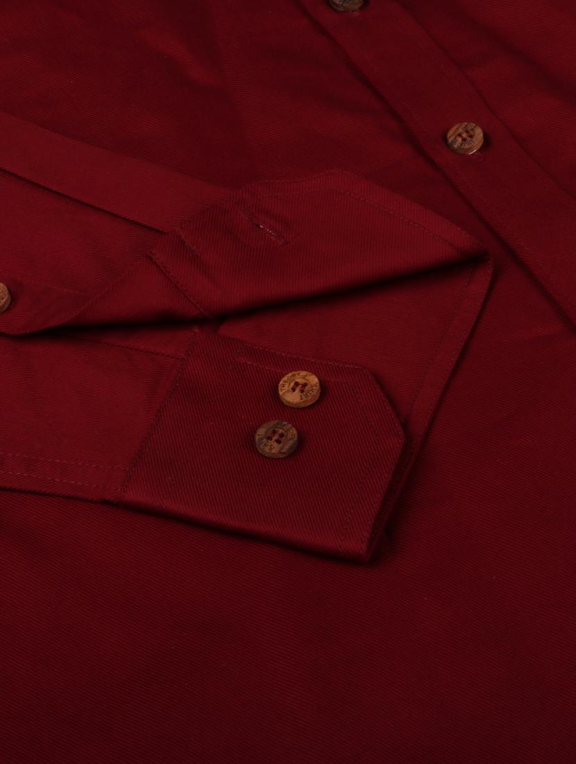 maroon solid casual shirt - 17872531 - Zoom Image - 6