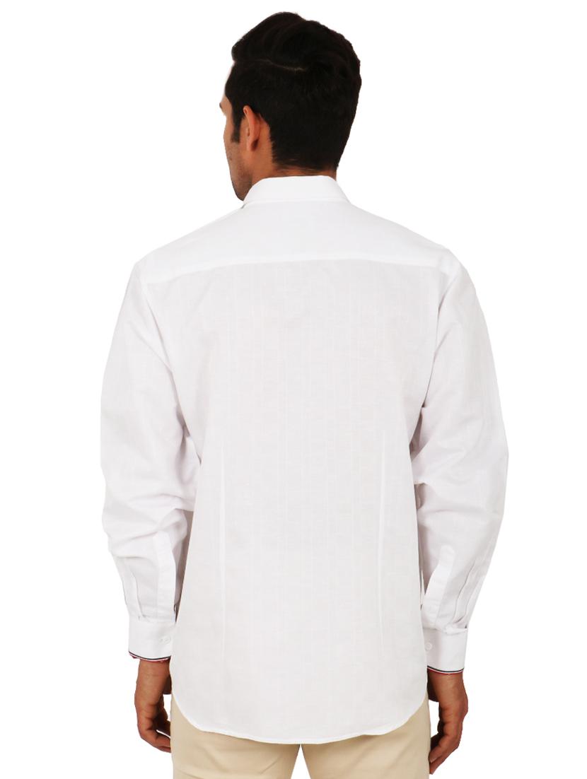 white solid casual shirt - 17872543 - Zoom Image - 3