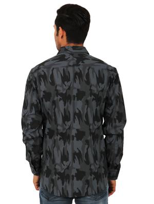 grey camouflage casual shirt - 17872548 - Standard Image - 3