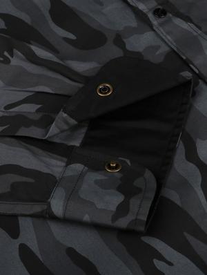 grey camouflage casual shirt - 17872548 - Standard Image - 6