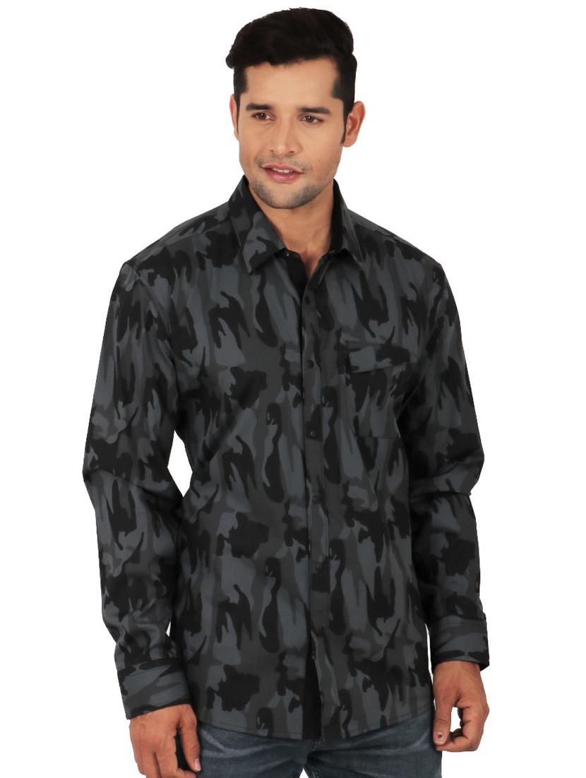 grey camouflage casual shirt - 17872548 - Zoom Image - 1
