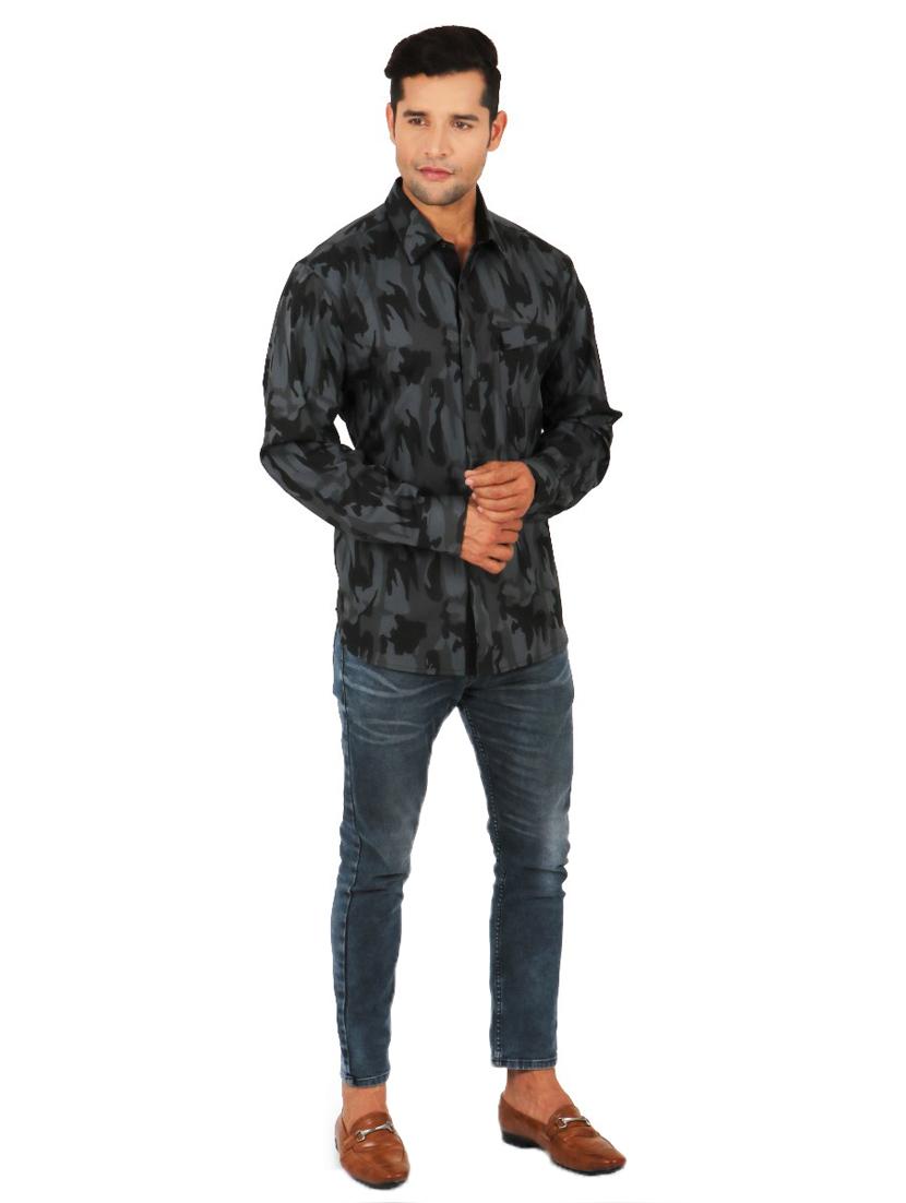 grey camouflage casual shirt - 17872548 - Zoom Image - 4