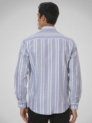blue striped casual shirt - 17872551 - Standard Image - 3
