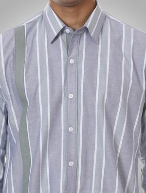 blue striped casual shirt - 17872551 - Standard Image - 6