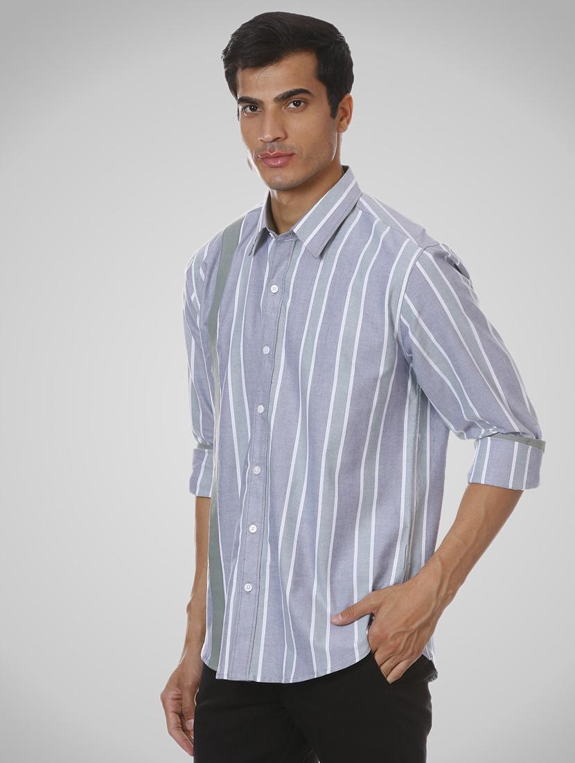 blue striped casual shirt - 17872551 - Zoom Image - 2