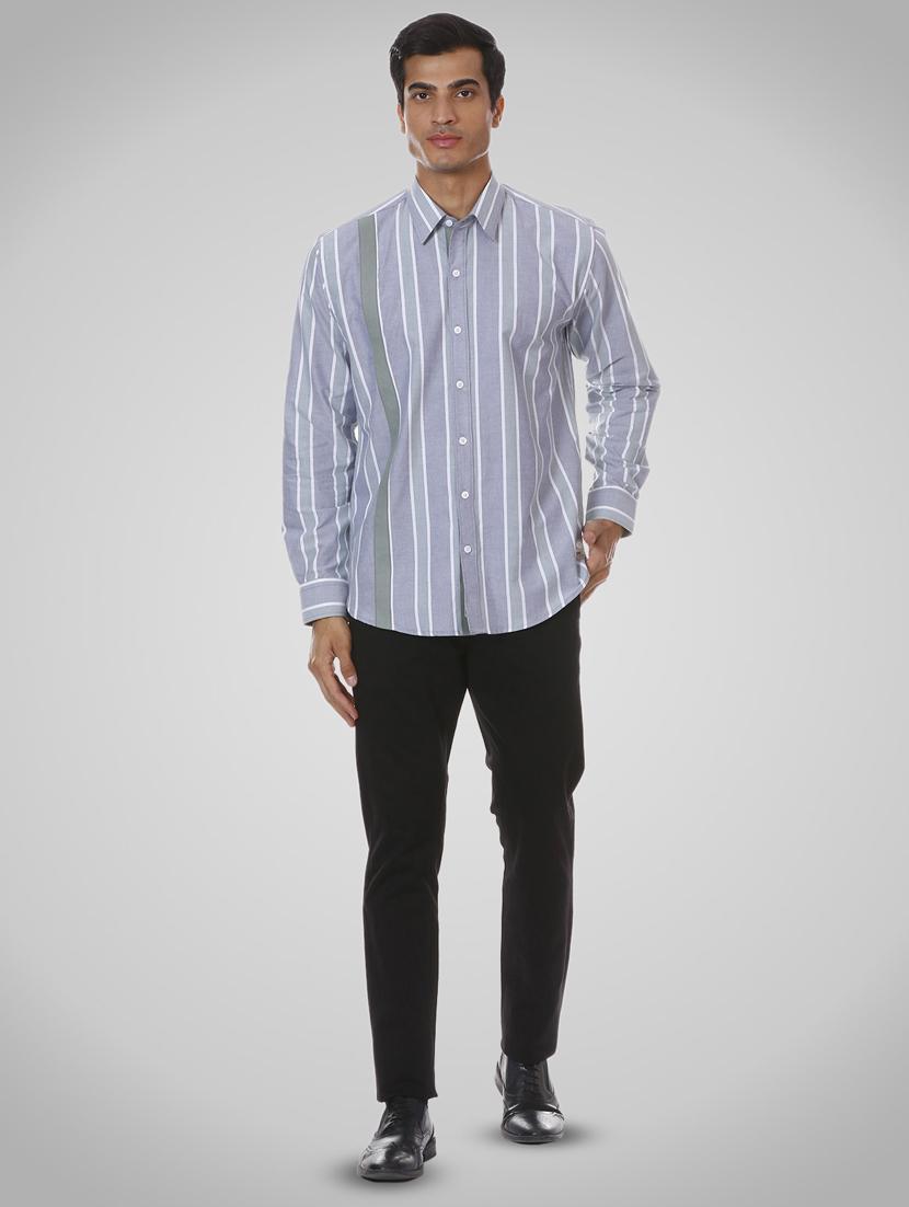 blue striped casual shirt - 17872551 - Zoom Image - 4