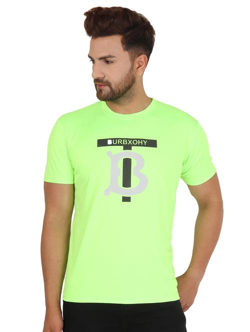 green chest print t-shirt - 17872857 - Standard Image - 1