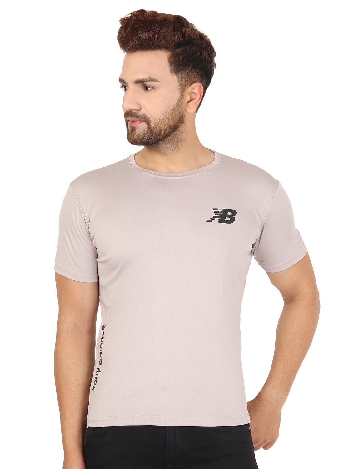 grey solid t-shirt - 17872868 - Zoom Image - 1