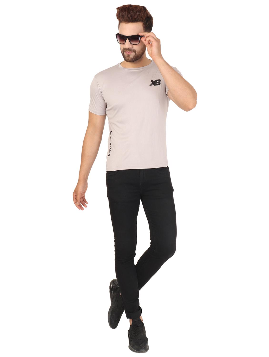 grey solid t-shirt - 17872868 - Zoom Image - 4