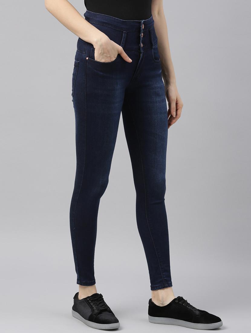 high rise stone washed jeans - 17872875 - Zoom Image - 2