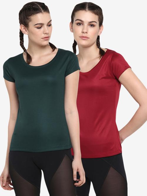 set of 2 round neck solid tee - 17873104 - Standard Image - 1