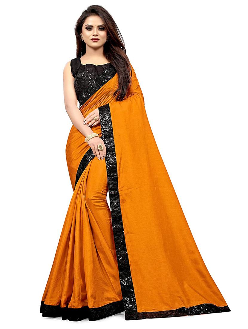 solid embroidered saree with blouse - 17873483 - Zoom Image - 1