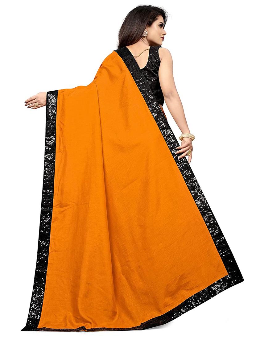 solid embroidered saree with blouse - 17873483 - Zoom Image - 2