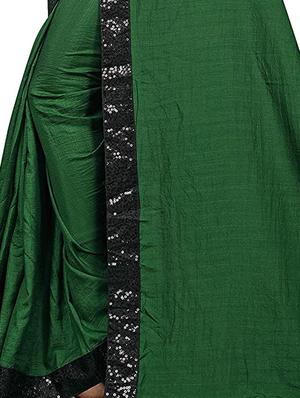 solid embroidered saree with blouse - 17873487 - Standard Image - 4