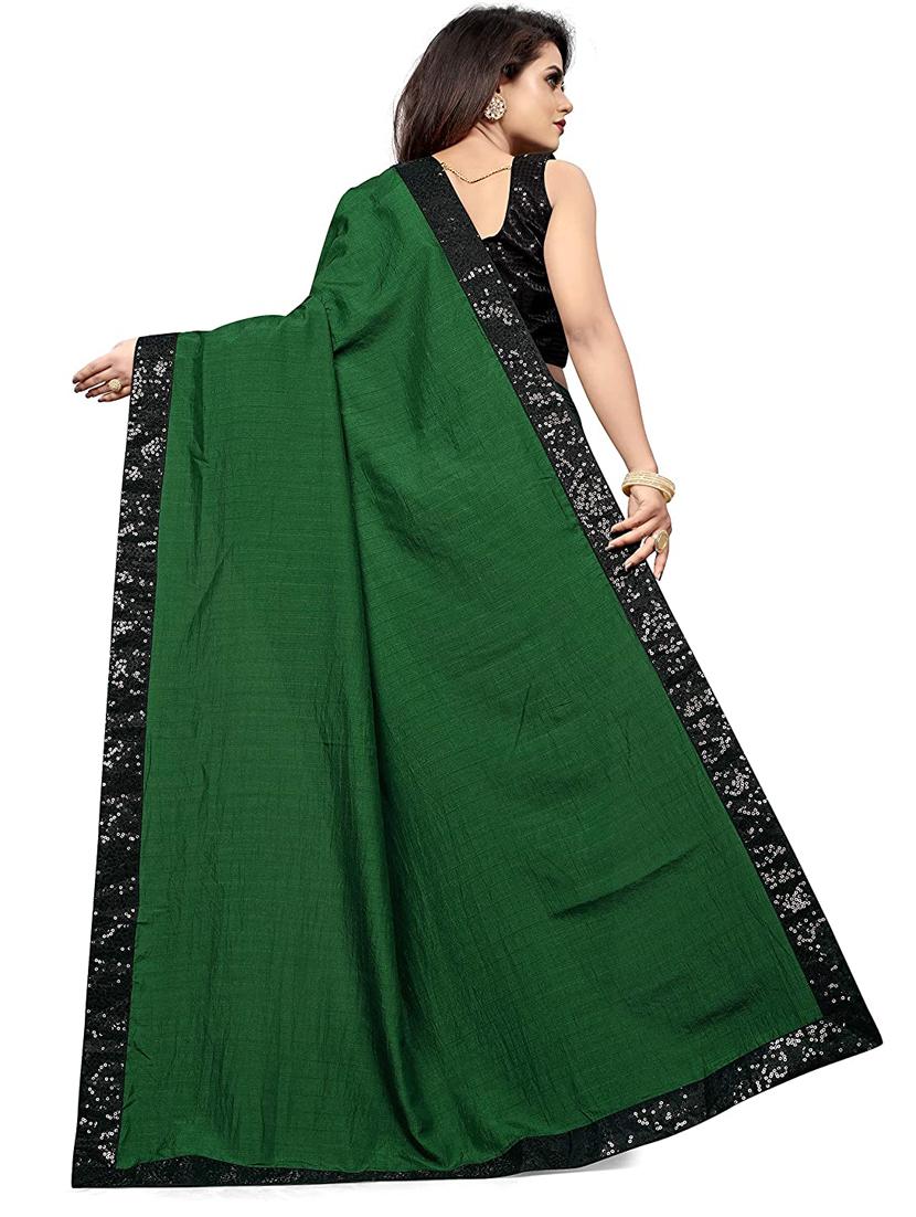 solid embroidered saree with blouse - 17873487 - Zoom Image - 2