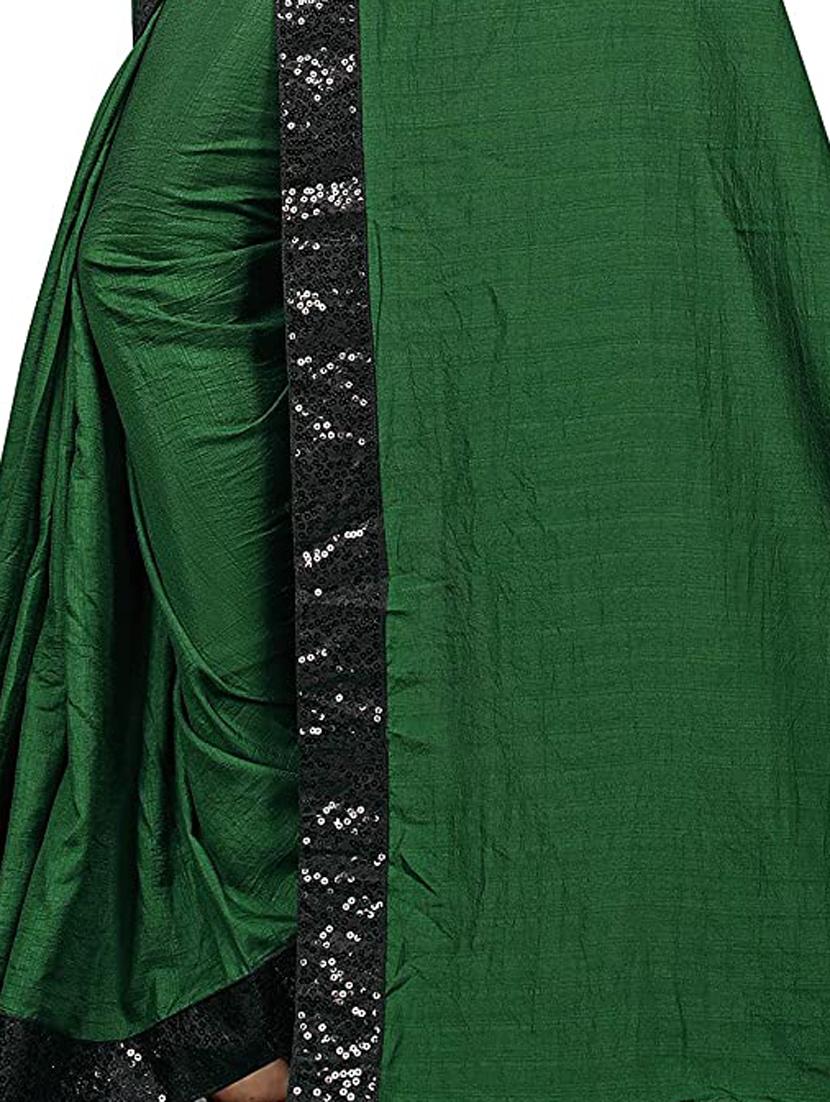 solid embroidered saree with blouse - 17873487 - Zoom Image - 4