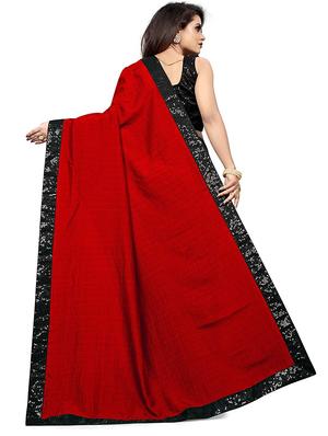 solid embroidered saree with blouse - 17873489 - Standard Image - 2