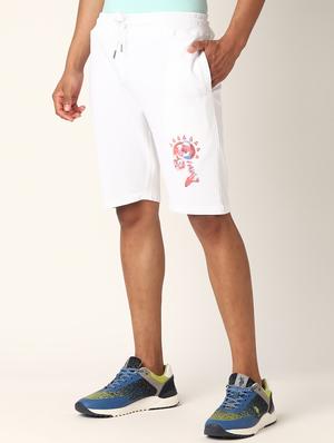 white printed shorts - 17873524 - Standard Image - 2