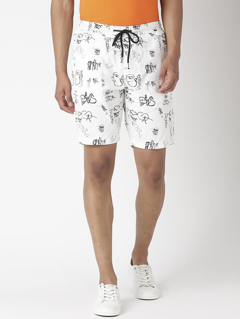 white printed shorts - 17873527 - Zoom Image - 1
