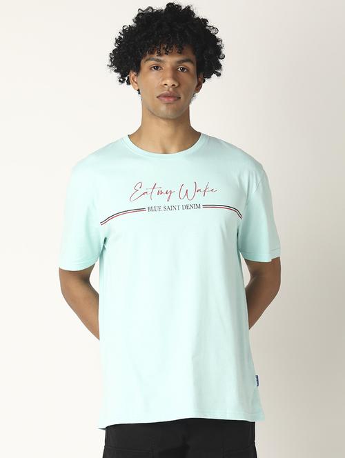 blue chest print t-shirt - 17873727 - Very Small Image - 1