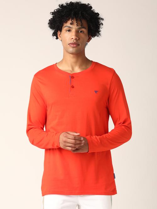 orange solid t-shirt - 17873761 - Very Small Image - 1