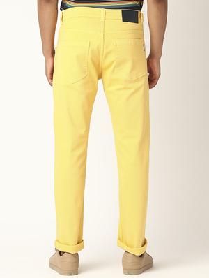 yellow solid chino trouser - 17873837 - Standard Image - 3