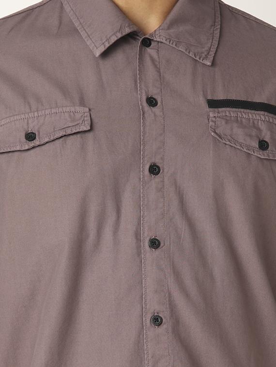 purple solid casual shirt - 17873841 - Zoom Image - 5