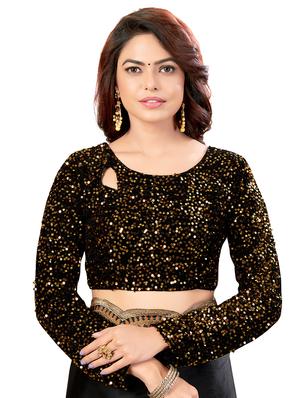 solid bordered saree with blouse - 17873958 - Standard Image - 3