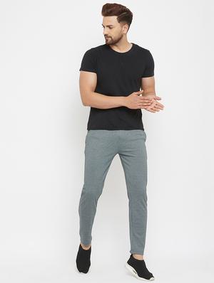 grey solid full length track pant - 17874039 - Standard Image - 4