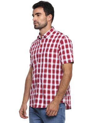 red checkered casual shirt - 17874278 - Standard Image - 2
