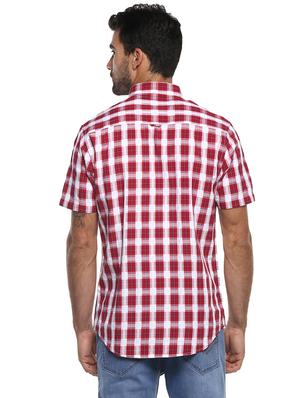 red checkered casual shirt - 17874278 - Standard Image - 3