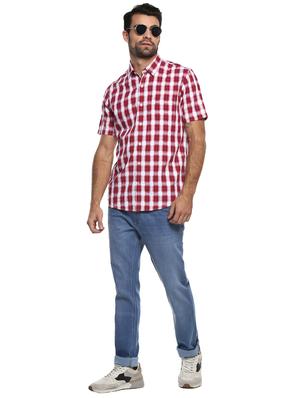 red checkered casual shirt - 17874278 - Standard Image - 4