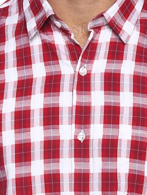red checkered casual shirt - 17874278 - Standard Image - 5