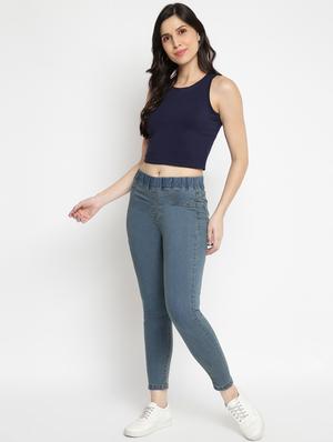 mid rise solid jegging - 17874605 - Standard Image - 4