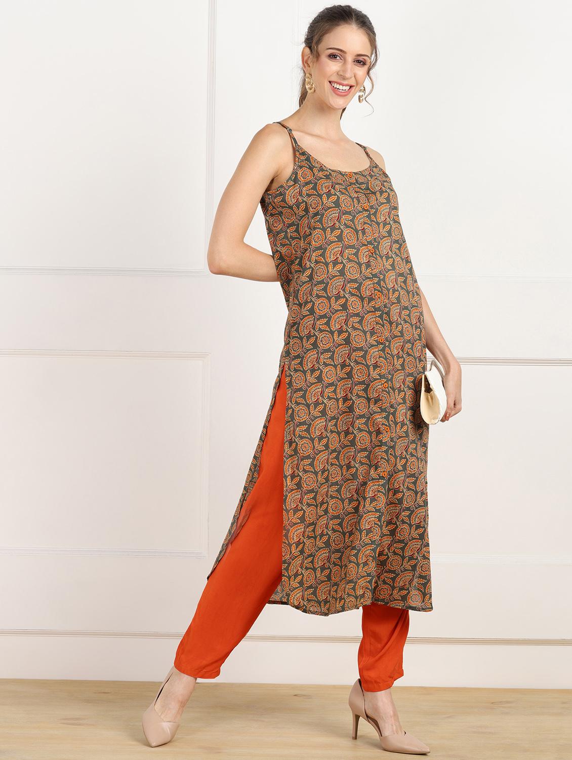 printed straight kurta - 17874918 - Zoom Image - 2