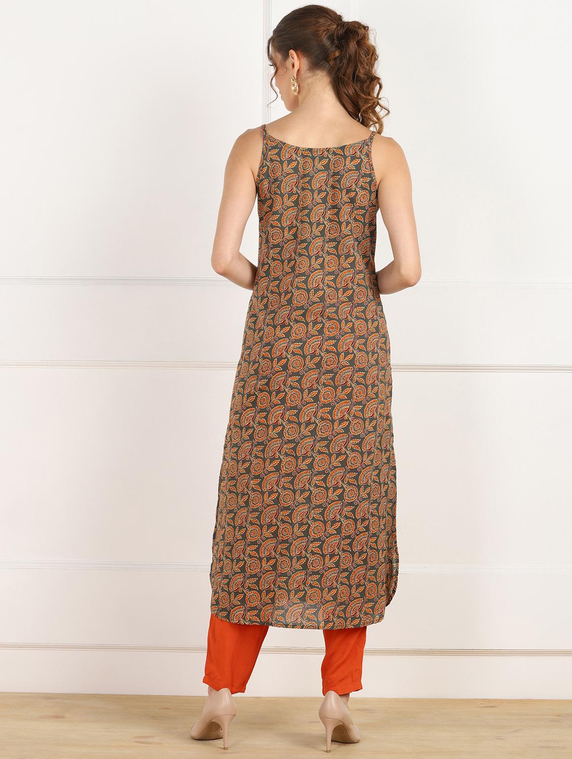 printed straight kurta - 17874918 - Zoom Image - 3