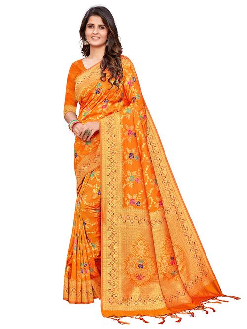jacquard work banarasi saree with blouse - 17875045 - Standard Image - 1