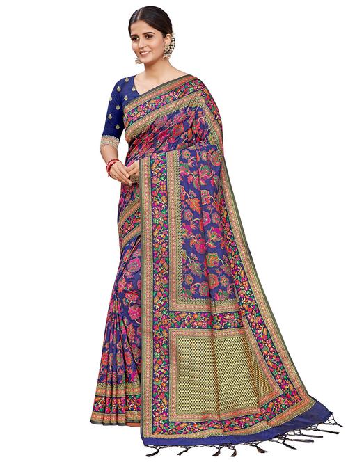 jacquard work banarasi saree with blouse - 17875062 - Standard Image - 1