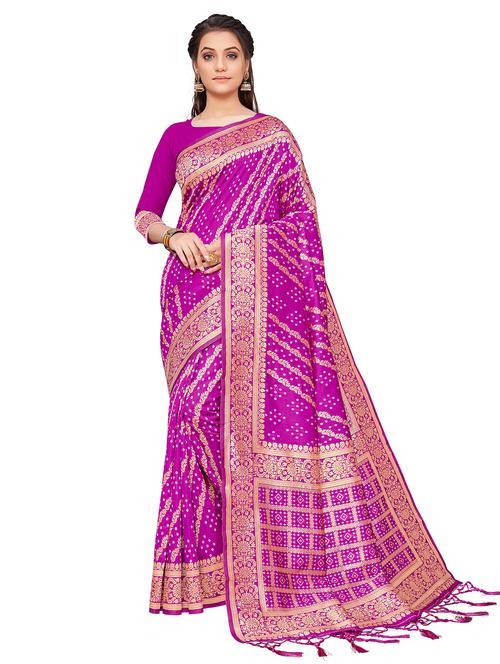 jacquard work banarasi saree with blouse - 17875082 - Standard Image - 1