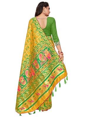 jacquard work banarasi saree with blouse - 17875085 - Standard Image - 2