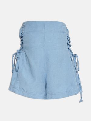 blue solid short - 17875331 - Standard Image - 2