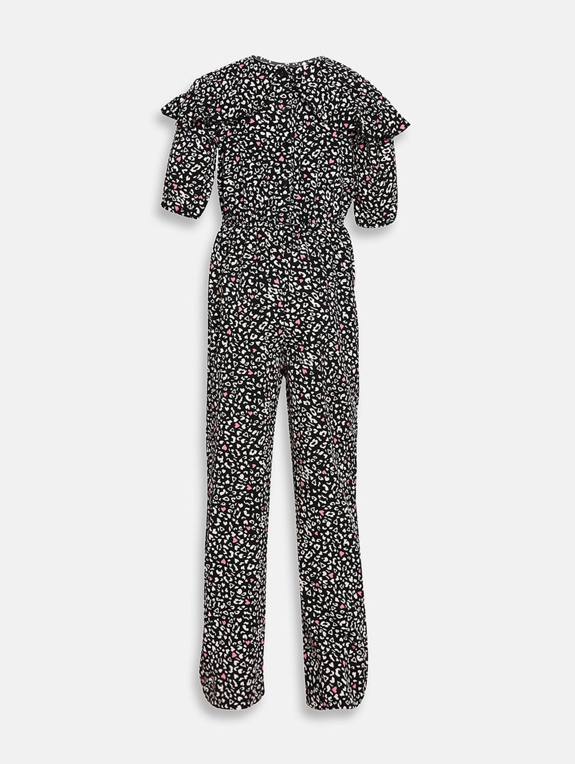 black animal print full length jumpsuit - 17875338 - Zoom Image - 2