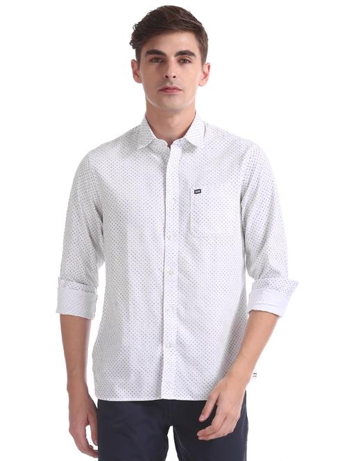 white printed casual shirt - 17875568 - Standard Image - 1