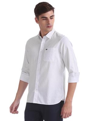 white printed casual shirt - 17875568 - Standard Image - 2