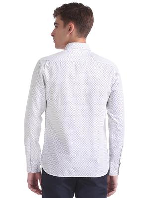white printed casual shirt - 17875568 - Standard Image - 3
